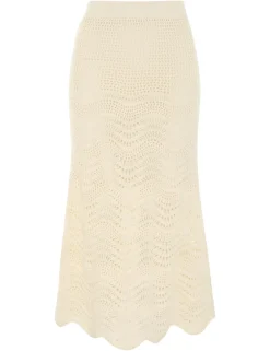 Best ZIMMERMANN Devi Textured Knit Skirt