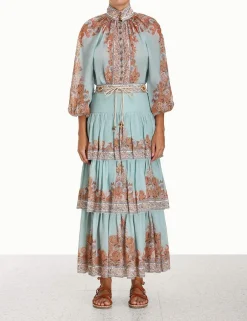 Online ZIMMERMANN Devi Tiered Skirt