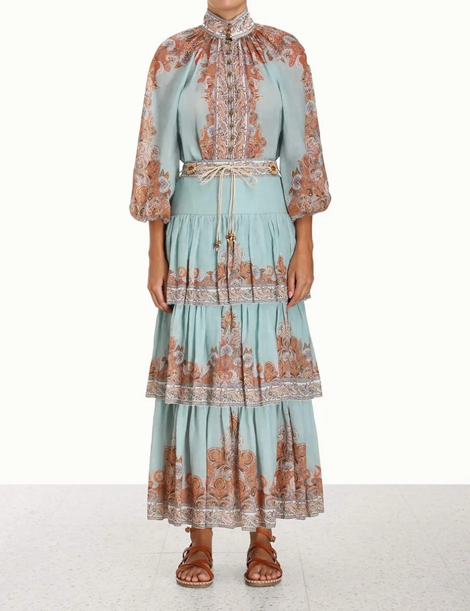 Online ZIMMERMANN Devi Tiered Skirt