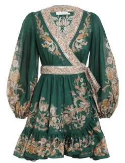 Online ZIMMERMANN Devi Wrap Mini Dress