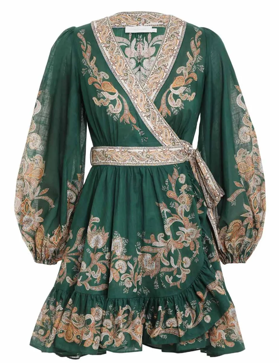 Best ZIMMERMANN Devi Wrap Mini Dress