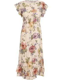 New ZIMMERMANN Frill Midi Dress