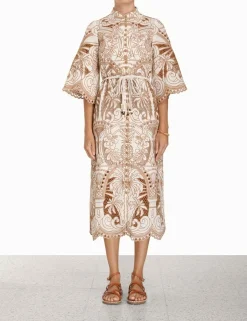 Hot ZIMMERMANN Ginger Embroidered Shirt Dress