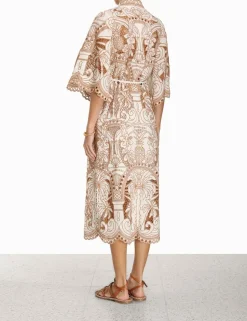 Hot ZIMMERMANN Ginger Embroidered Shirt Dress