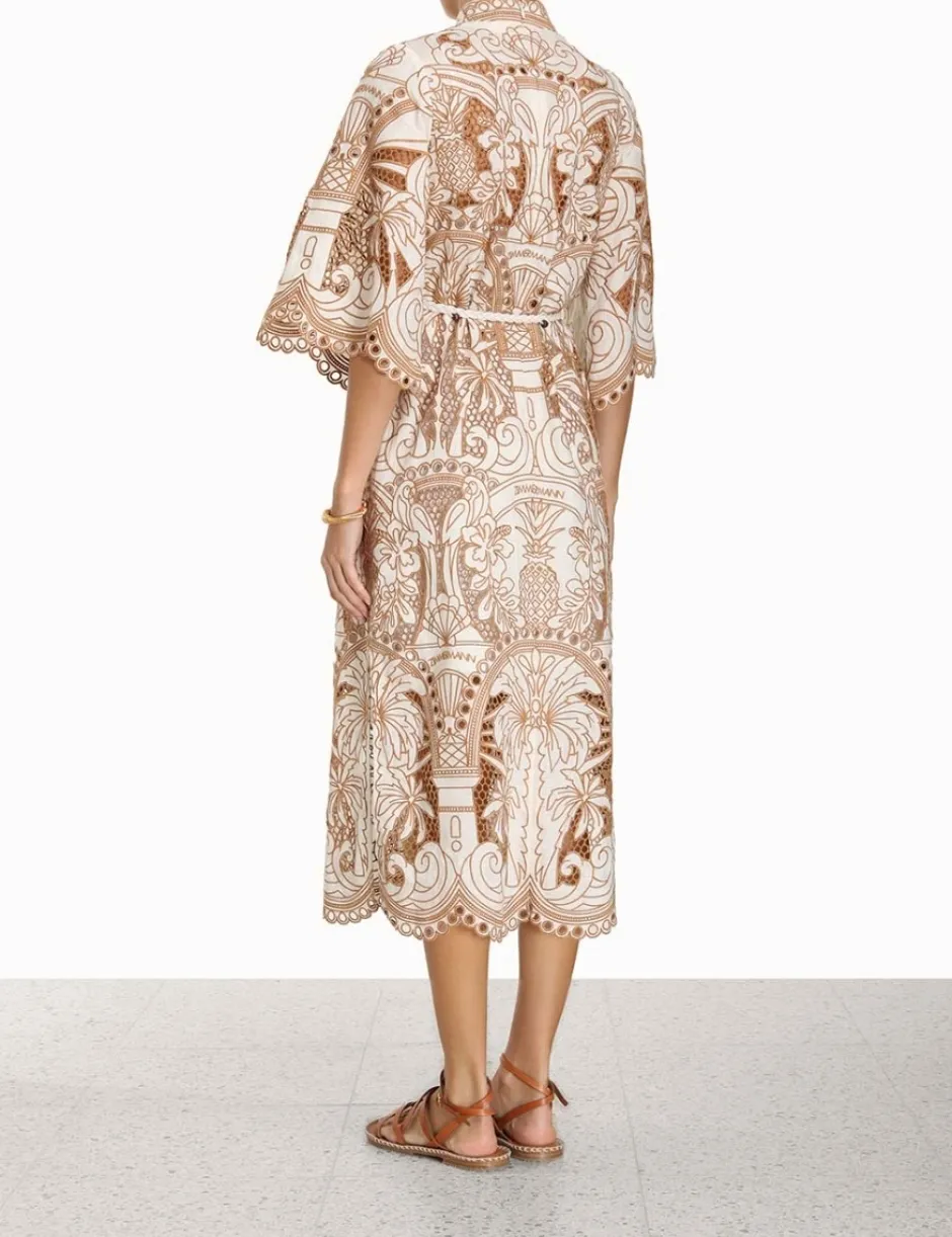 Hot ZIMMERMANN Ginger Embroidered Shirt Dress