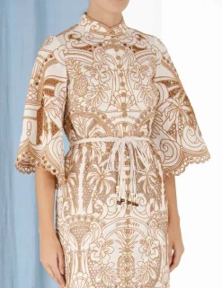 Hot ZIMMERMANN Ginger Embroidered Shirt Dress