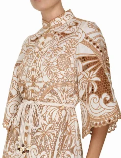 Hot ZIMMERMANN Ginger Embroidered Shirt Dress