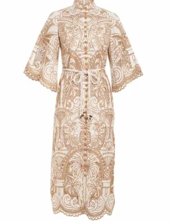 Sale ZIMMERMANN Ginger Embroidered Shirt Dress
