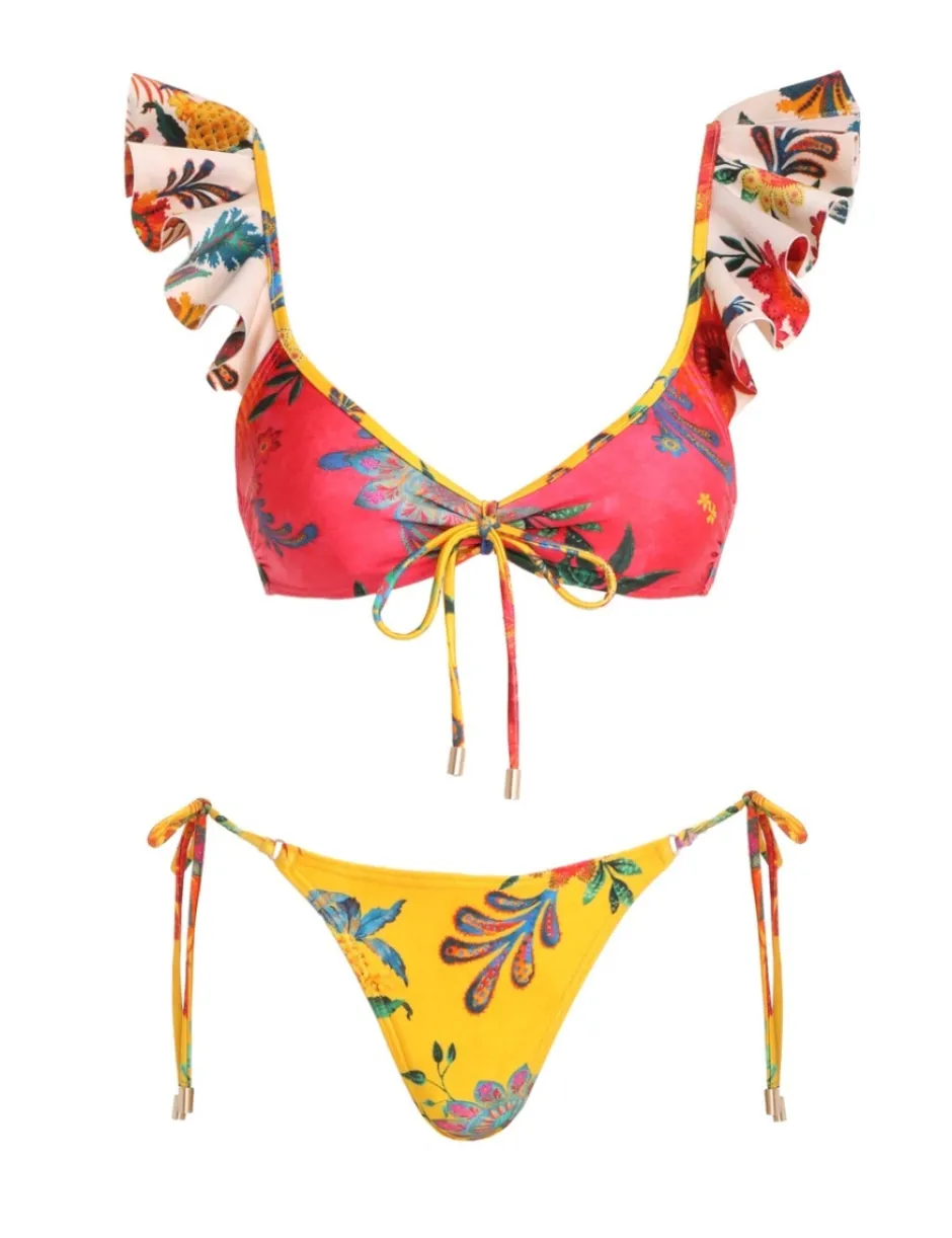 New ZIMMERMANN Ginger Frill Shoulder Bikini