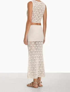Sale ZIMMERMANN Ginger Hand Crochet Midi Skirt