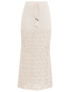 ZIMMERMANN Ginger Hand Crochet Midi Skirt