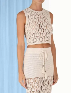 Best ZIMMERMANN Ginger Hand Crochet Tank