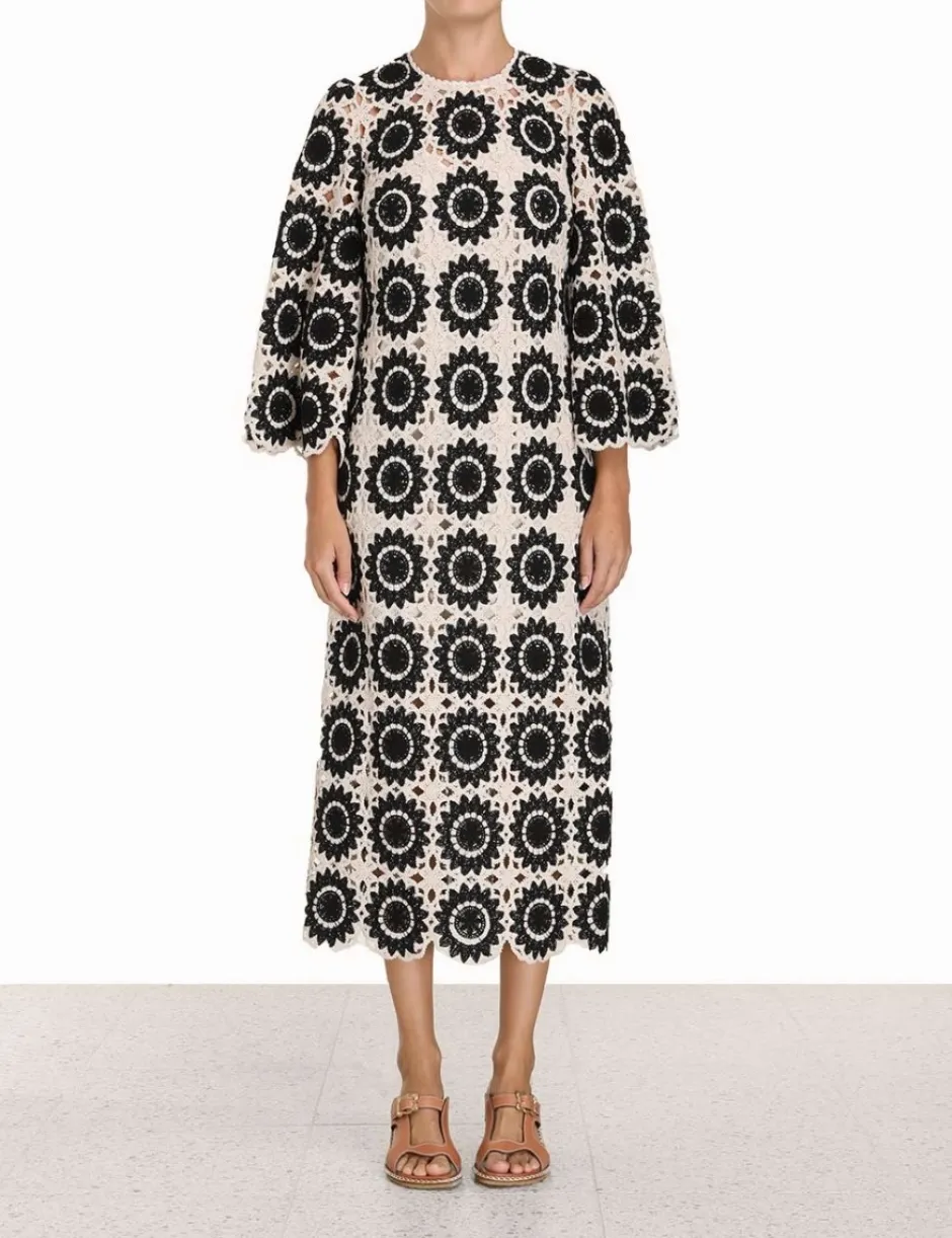 Outlet ZIMMERMANN Ginger Lace Midi Dress