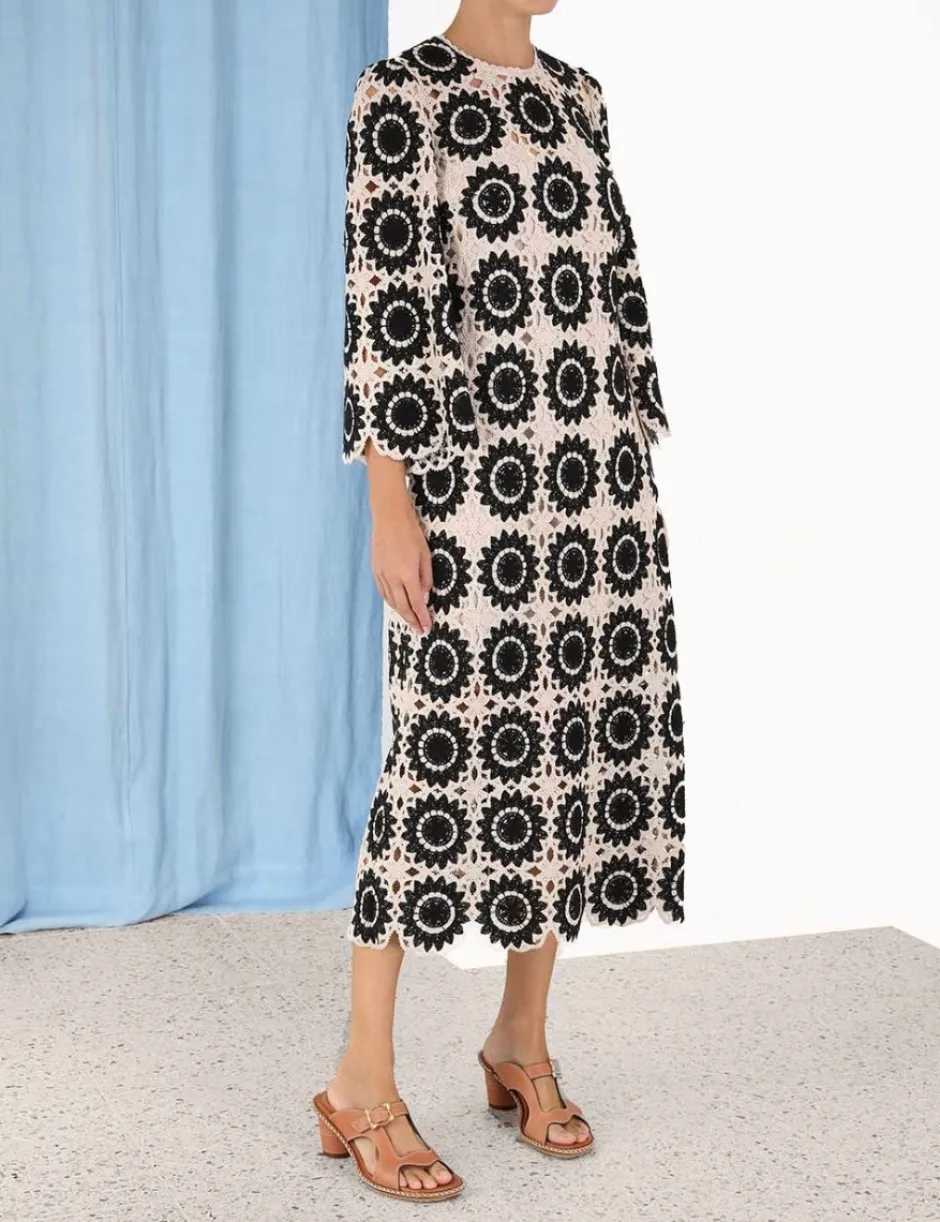 Outlet ZIMMERMANN Ginger Lace Midi Dress
