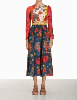 Hot ZIMMERMANN Ginger Long Sleeve Midi Dress