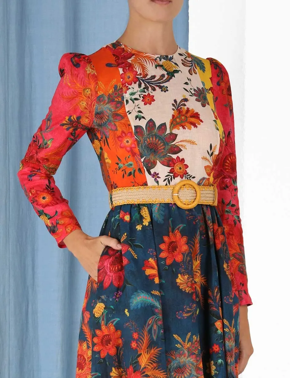 Hot ZIMMERMANN Ginger Long Sleeve Midi Dress