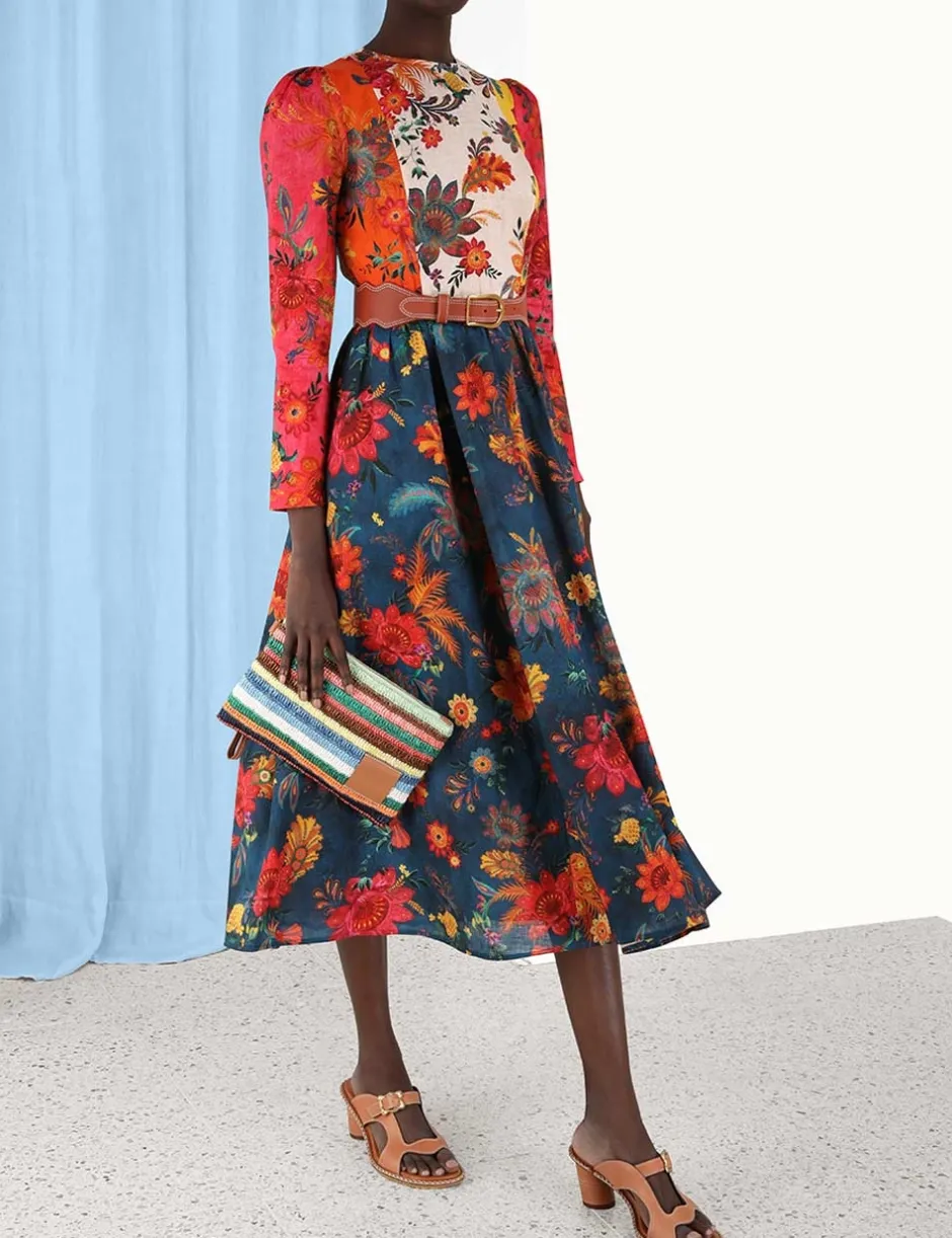 Hot ZIMMERMANN Ginger Long Sleeve Midi Dress