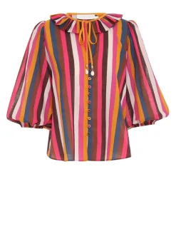 Hot ZIMMERMANN Ginger Ruffle Neck Top