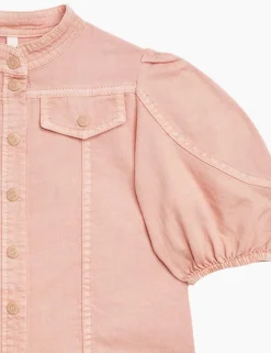 New ZIMMERMANN Ginger Utility Denim Top