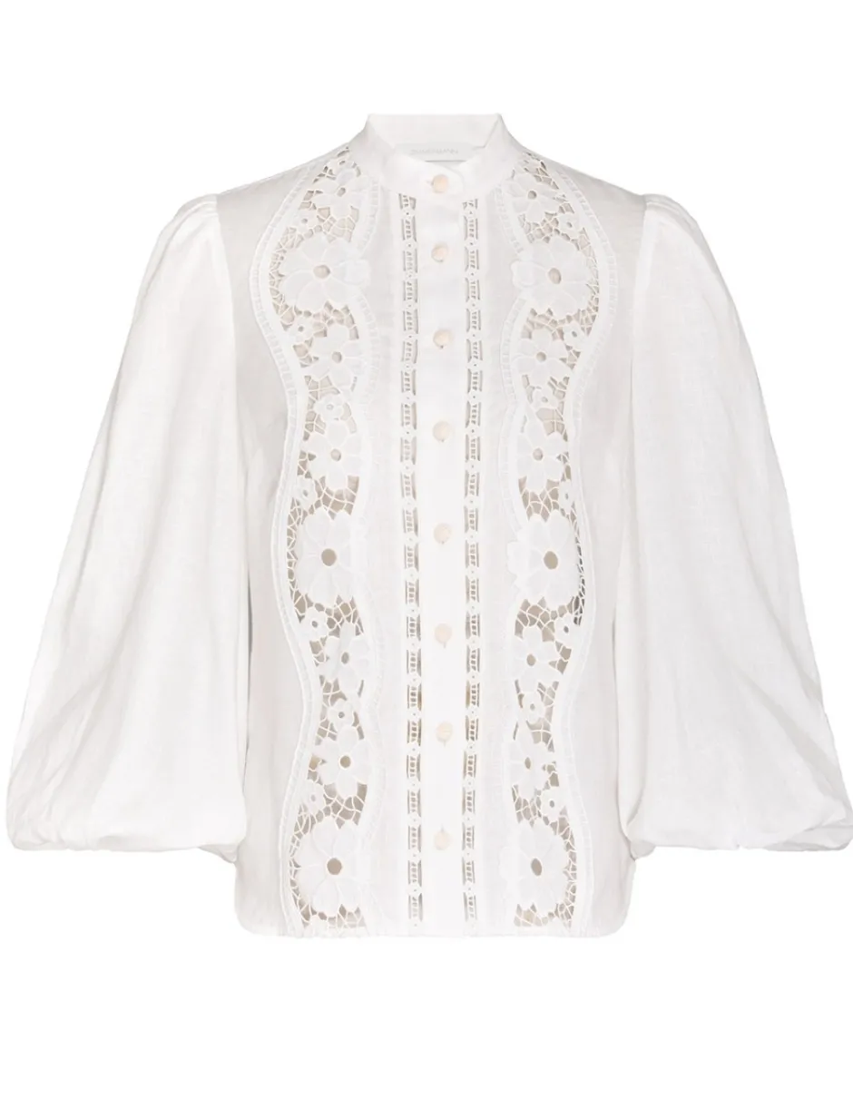New ZIMMERMANN Halcyon Broderie Shirt