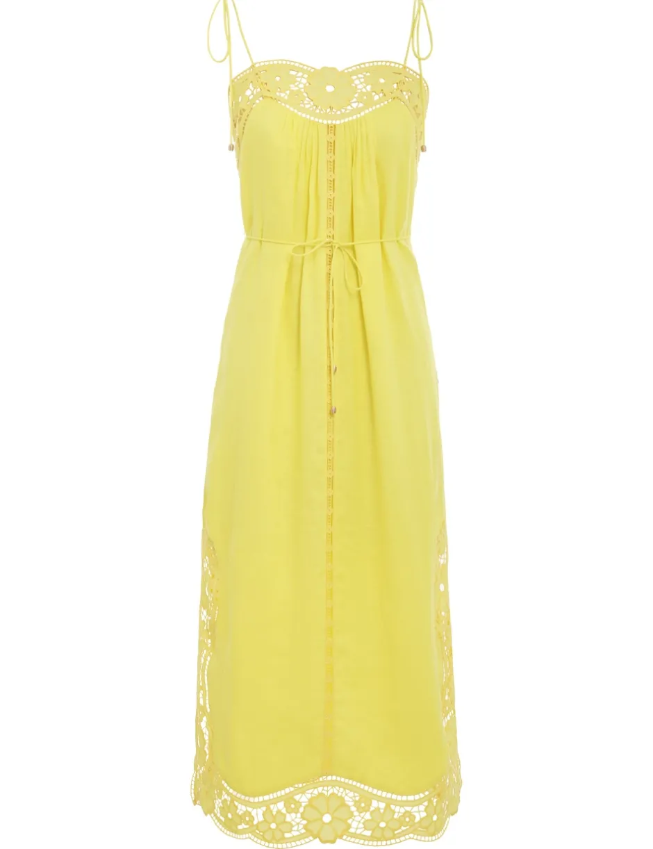 New ZIMMERMANN Halcyon Broderie Slip Dress