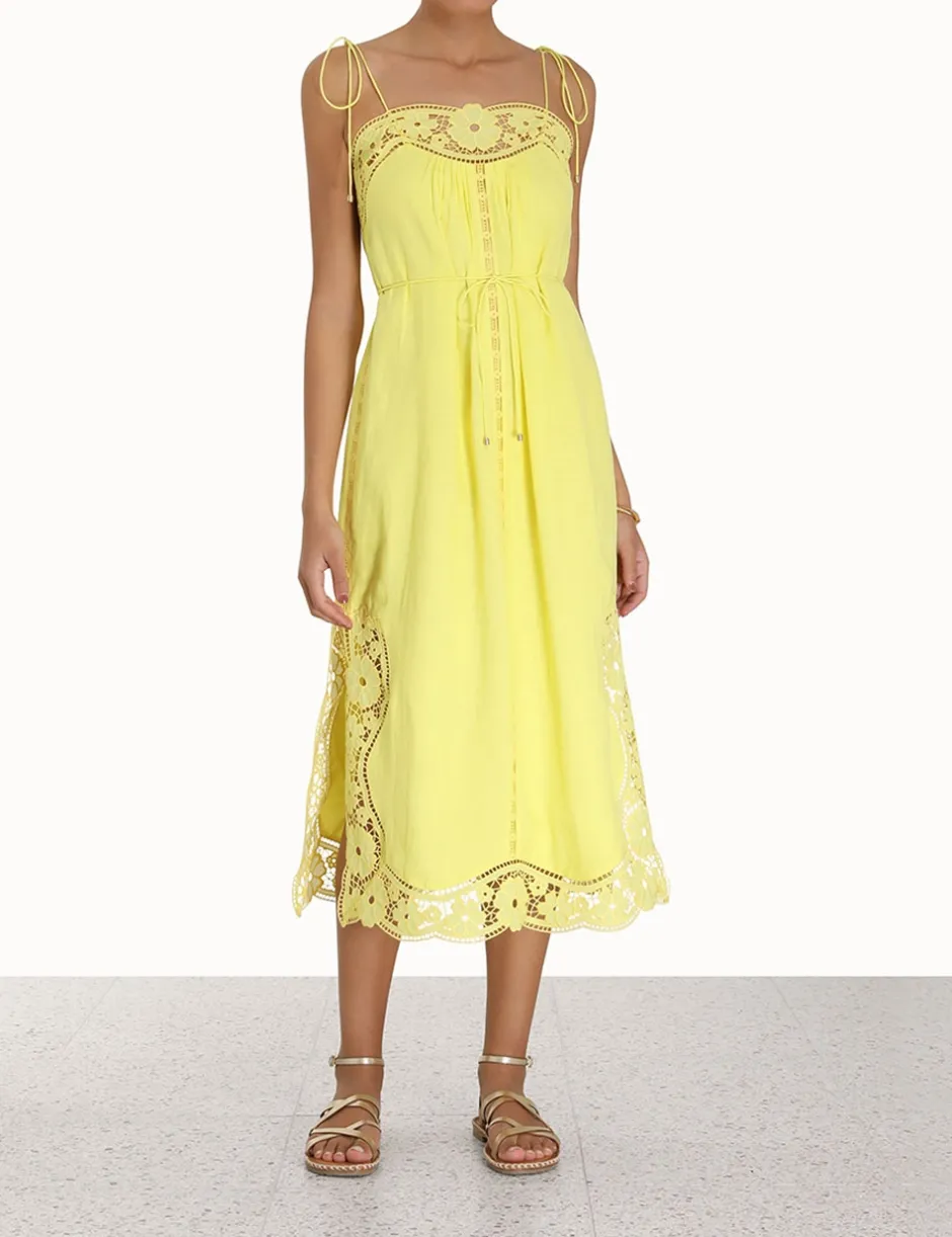 New ZIMMERMANN Halcyon Broderie Slip Dress