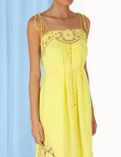 New ZIMMERMANN Halcyon Broderie Slip Dress