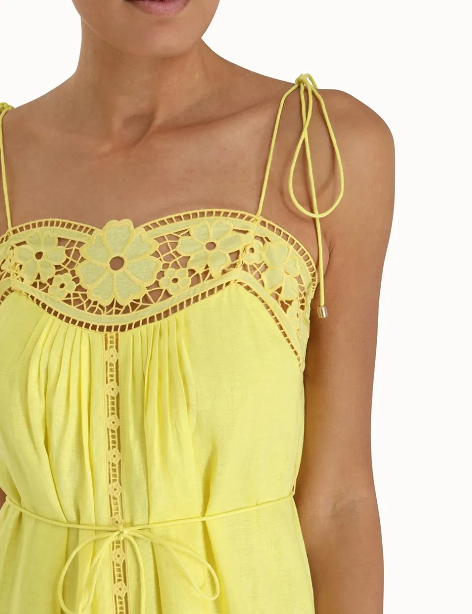 New ZIMMERMANN Halcyon Broderie Slip Dress