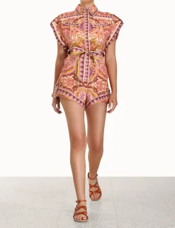 New ZIMMERMANN Halcyon Cuffed Playsuit