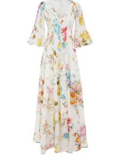 Sale ZIMMERMANN Halcyon Panelled Maxi Dress