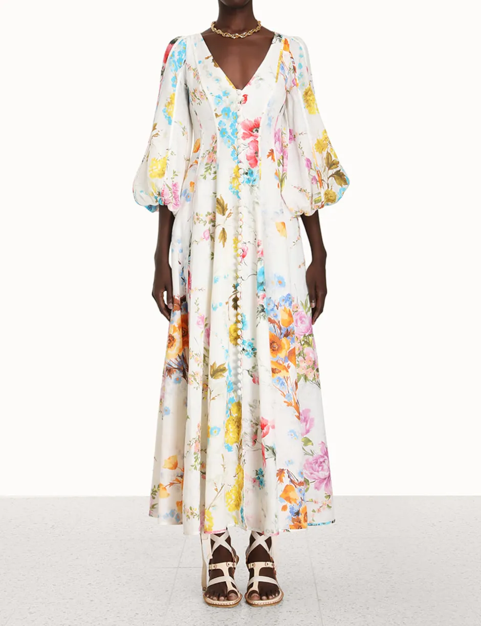 Sale ZIMMERMANN Halcyon Panelled Maxi Dress
