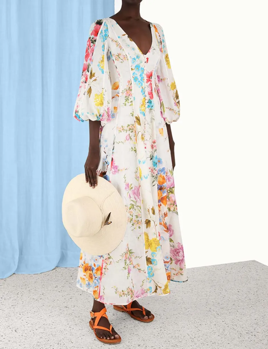 Sale ZIMMERMANN Halcyon Panelled Maxi Dress