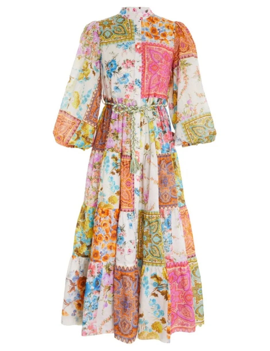 Clearance ZIMMERMANN Halcyon Tiered Midi Dress