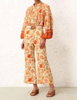 Best ZIMMERMANN Junie Crop Flared Pant