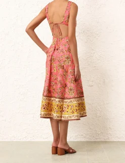 Sale ZIMMERMANN Junie Cut Out Midi Dress