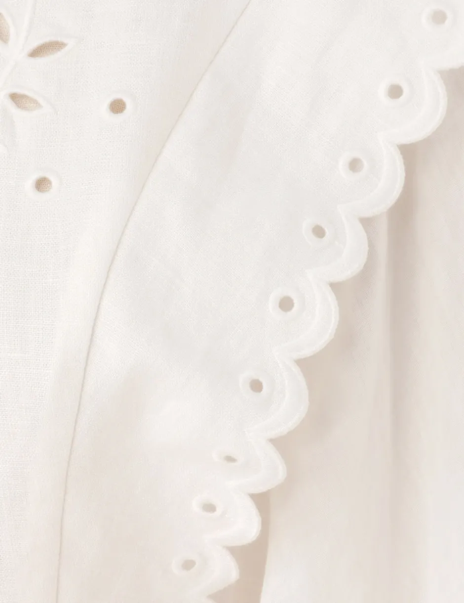 ZIMMERMANN Junie Embroidered Midi Dress