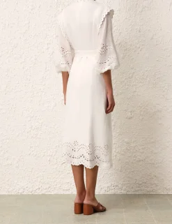 New ZIMMERMANN Junie Embroidered Midi Dress