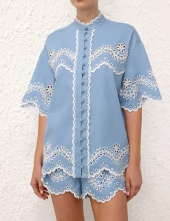ZIMMERMANN Junie Embroidered Shirt