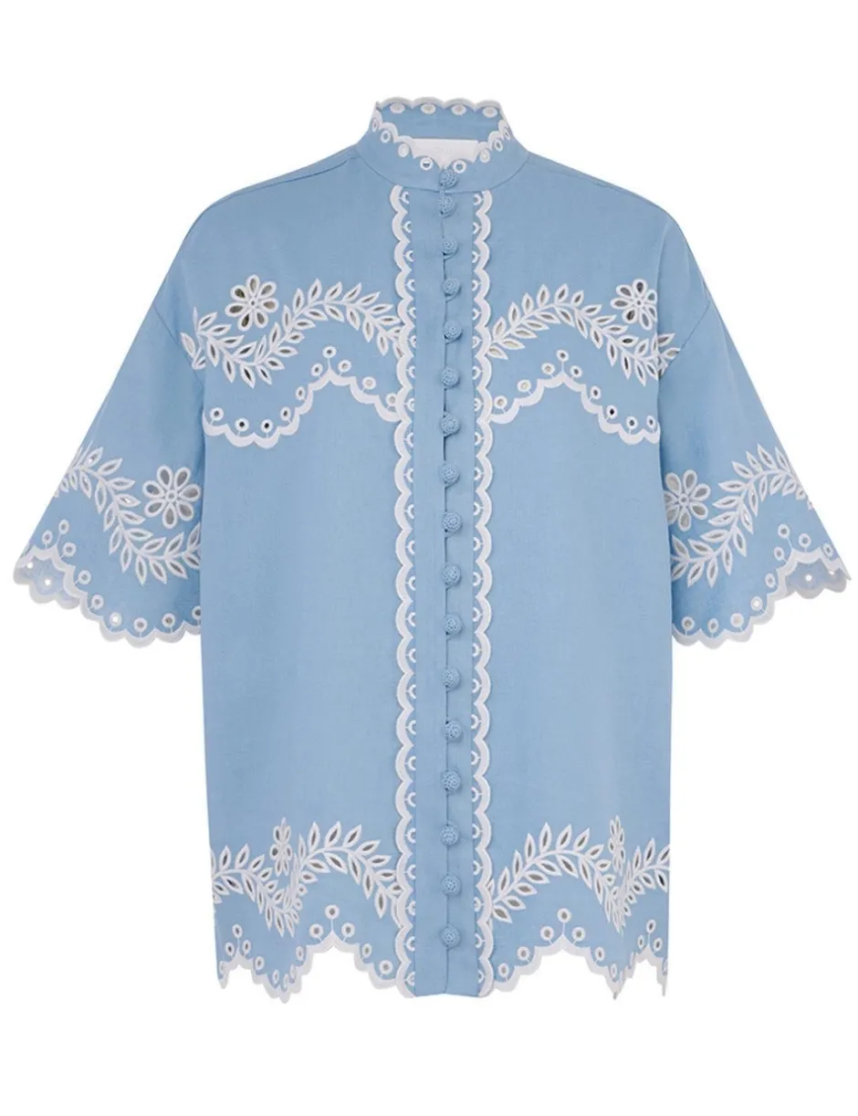 Sale ZIMMERMANN Junie Embroidered Shirt