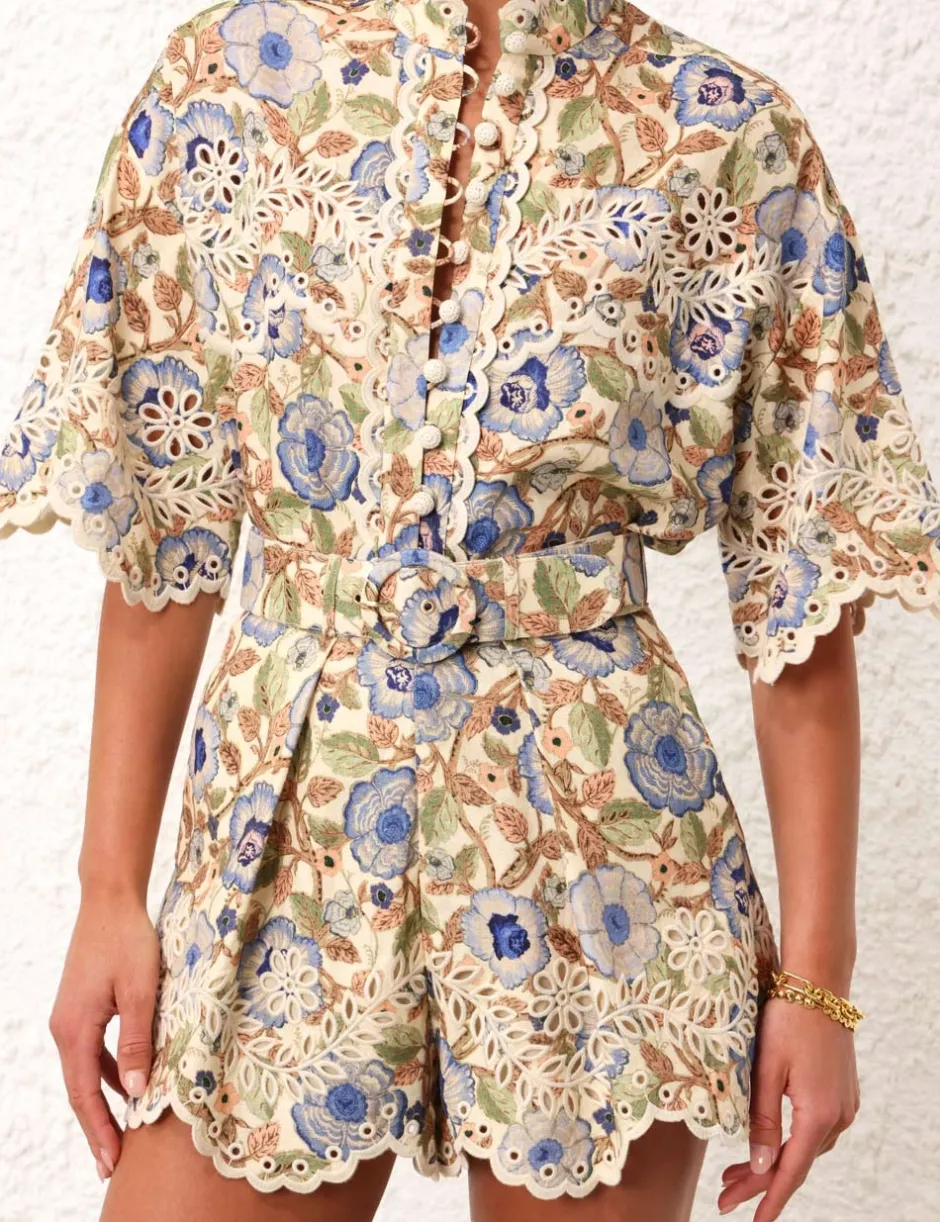 Clearance ZIMMERMANN Junie Embroidered Short