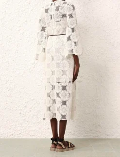 Online ZIMMERMANN Junie Lace Midi Dress