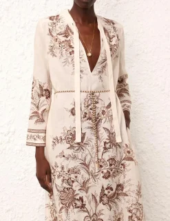Discount ZIMMERMANN Junie Long Sleeve Maxi Dress