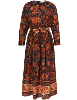 Hot ZIMMERMANN Junie Long Sleeve Midi Dress