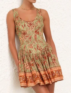New ZIMMERMANN Junie Panelled Mini Dress