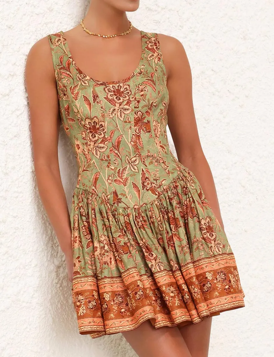 ZIMMERMANN Junie Panelled Mini Dress