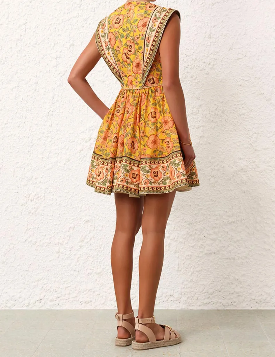 Hot ZIMMERMANN Junie Spliced Mini Dress