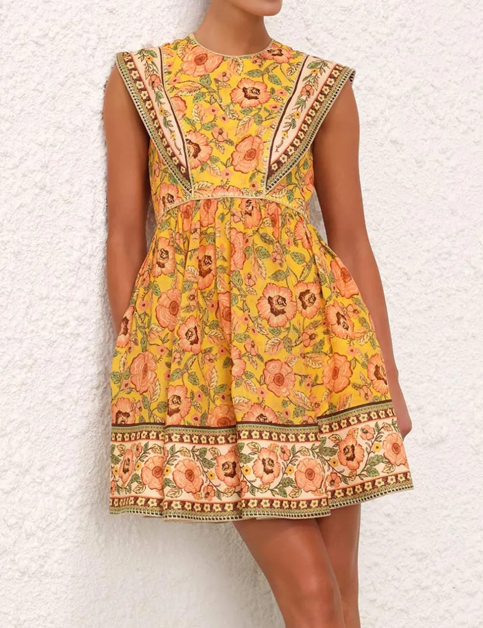 Hot ZIMMERMANN Junie Spliced Mini Dress