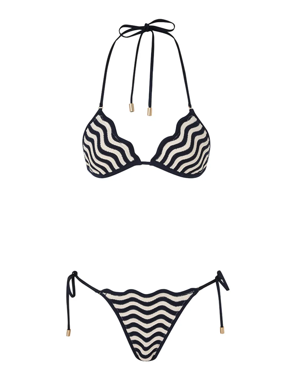 Clearance ZIMMERMANN Junie Textured Knit Bikini