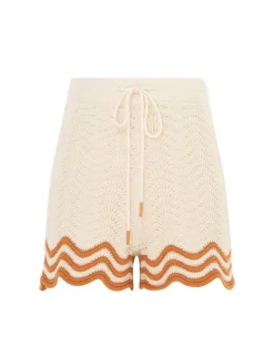 Hot ZIMMERMANN Junie Textured Knit Shorts