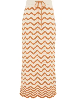 Hot ZIMMERMANN Junie Textured Knit Skirt